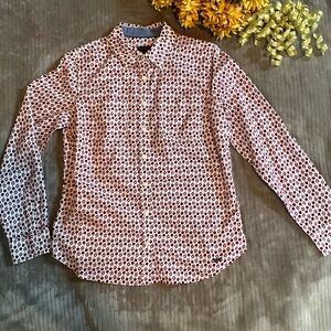 Talbots Woman’s Red Apple Patterned Shirt